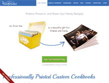 Tablet Screenshot of createmycookbook.com